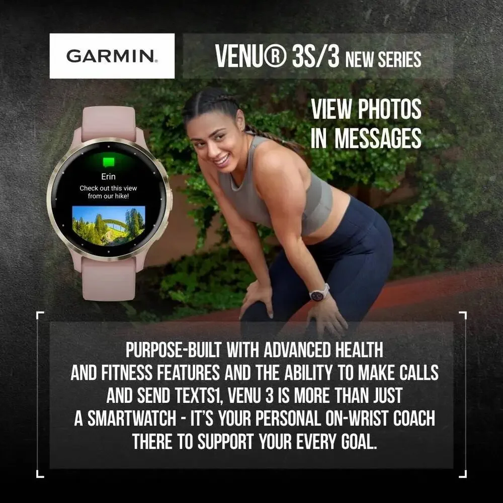 New! Garmin Venu 3‎ GPS Fitness Smartwatch 45mm Running Smart Watch 010-02784-01